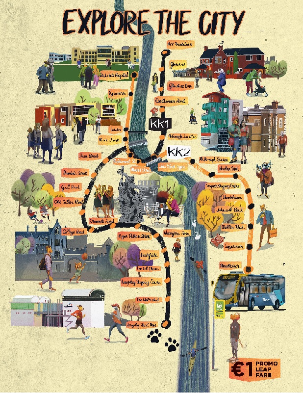 Mapa artystyczna autobusu miejskiego