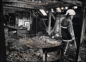 Brandschaden am Kloster - 1982