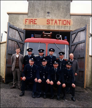 Caserne de pompiers et équipage de Castlecomer dans les années 1970