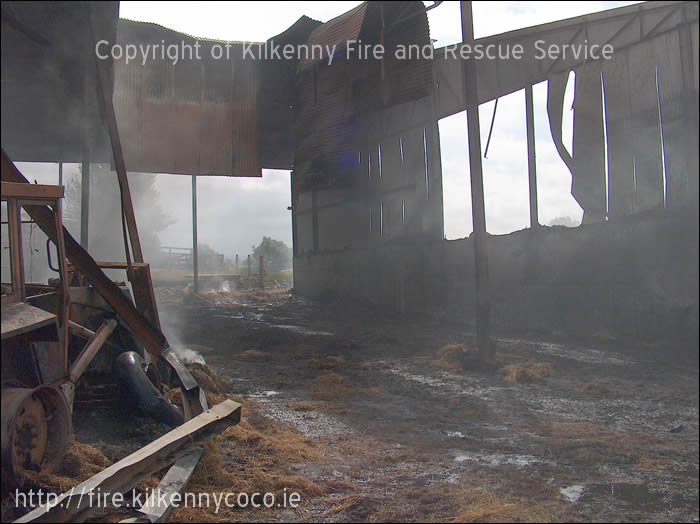 Scheune in Goresbridge durch Feuer zerstört