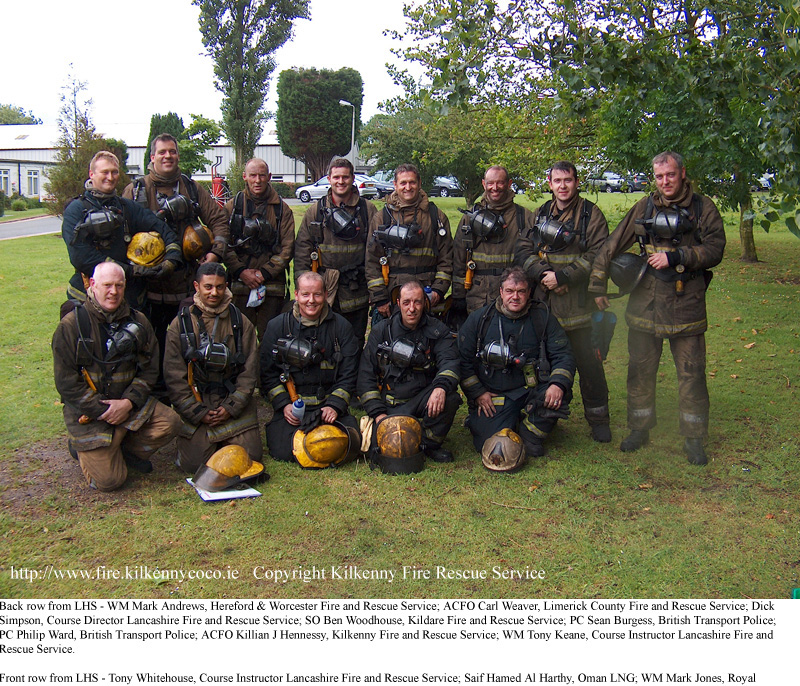 Participants au cours de formation d'instructeur d'appareils respiratoires