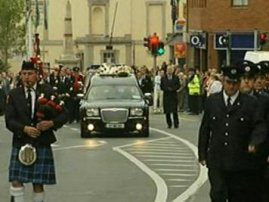 Funeral of one of the Bray Firefighters