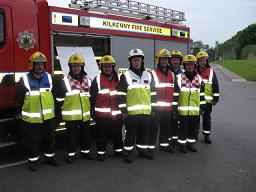 Grupo, capacitación ICS con Castlecomer Fire Brigade (KK12), junio de 2008