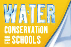 Banner de conservación de agua para escuelas