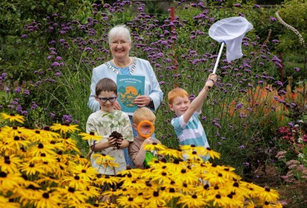 Mary Hilda Cavanagh, Cathaoirleach, Kilkenny County Council, with her three grandchildren at the launch of Kilkenny Biodiversity Action Plan Biodiversity Action Plan Launch Kilkenny