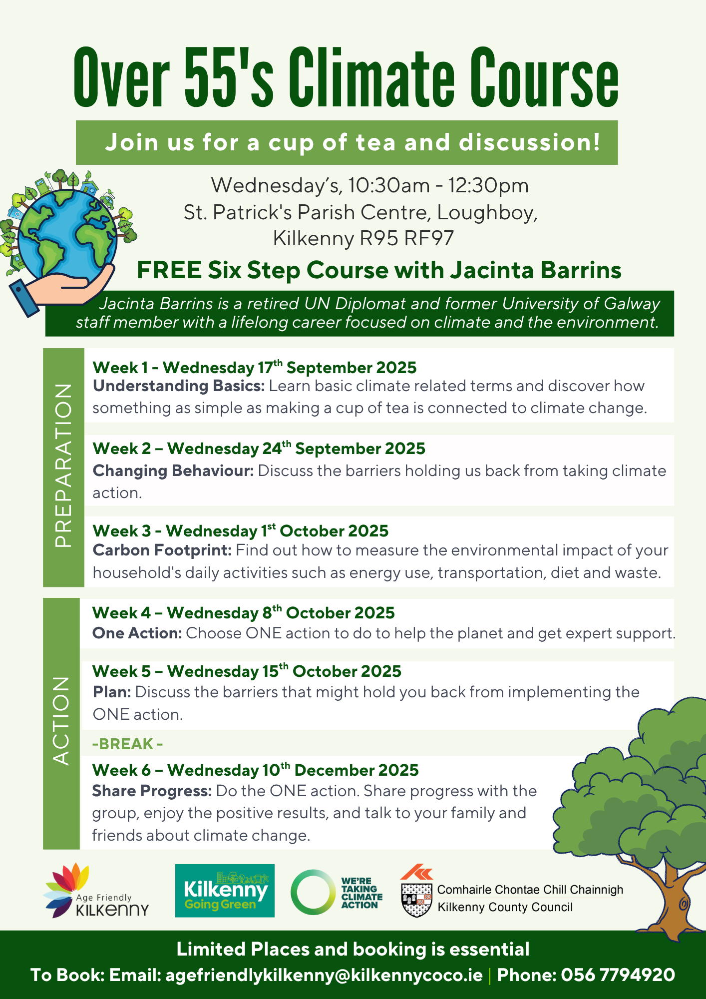 Poster Climate Course for Over 55’s